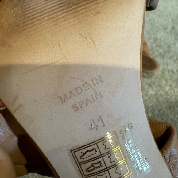 ᴀʟᴏʜᴀs Open toe leather square toe heels sɪᴢᴇ 41 - Picture 3 of 3